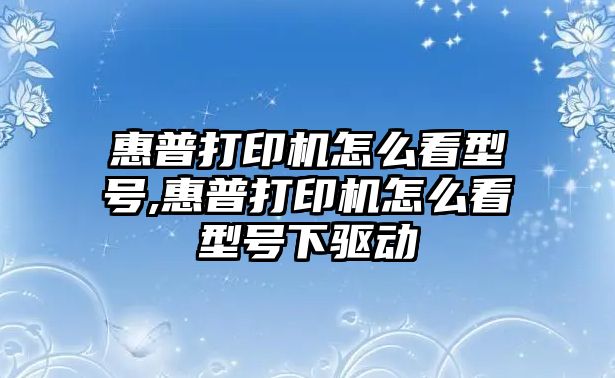 惠普打印機怎么看型號,惠普打印機怎么看型號下驅動