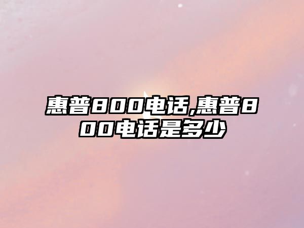 惠普800電話,惠普800電話是多少