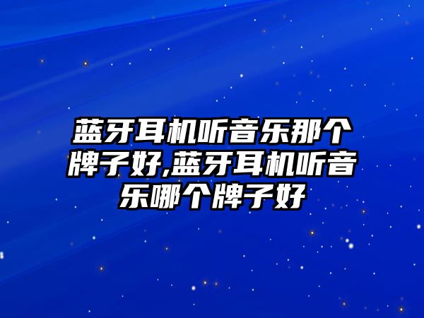 藍(lán)牙耳機聽音樂那個牌子好,藍(lán)牙耳機聽音樂哪個牌子好