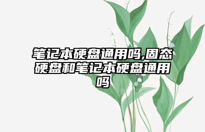 筆記本硬盤通用嗎,固態(tài)硬盤和筆記本硬盤通用嗎