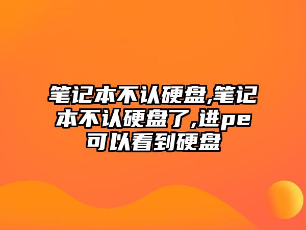 筆記本不認硬盤,筆記本不認硬盤了,進pe可以看到硬盤