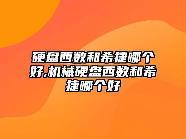 硬盤西數和希捷哪個好,機械硬盤西數和希捷哪個好